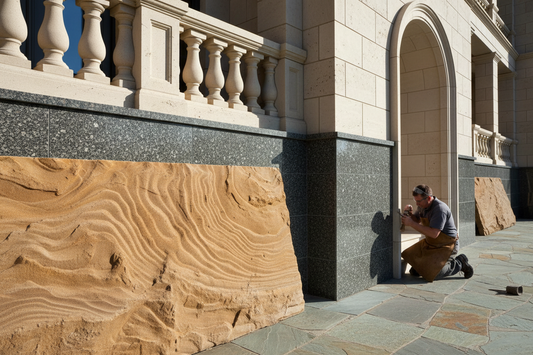 Pierre naturelle en construction : normes, épaisseurs et spécifications techniques