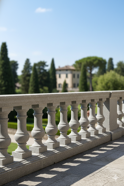 Balustrade van blauwe steen, model 3